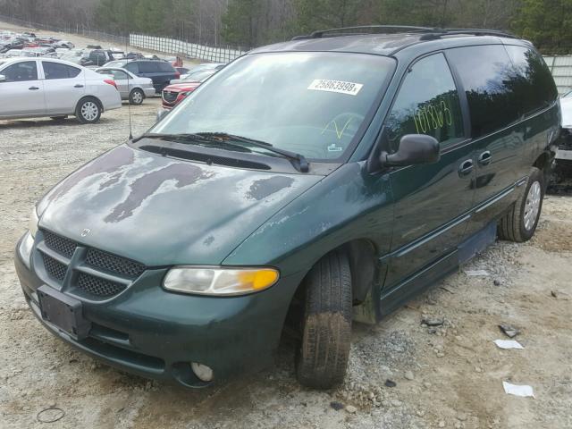 1B4GP44R4XB546337 - 1999 DODGE GRAND CARA GREEN photo 2