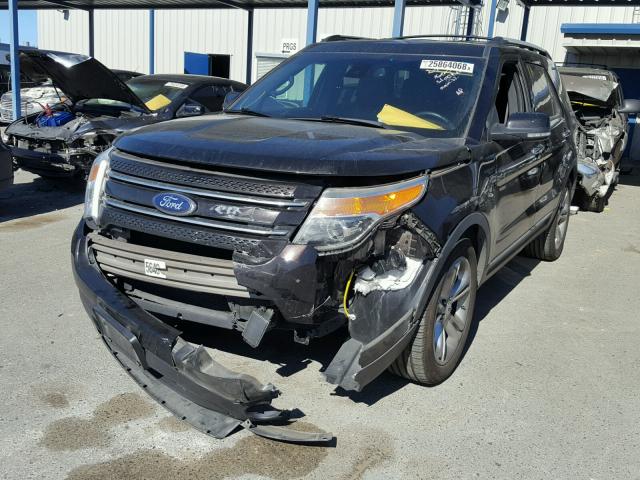 1FM5K7F80EGB90348 - 2014 FORD EXPLORER L BROWN photo 2