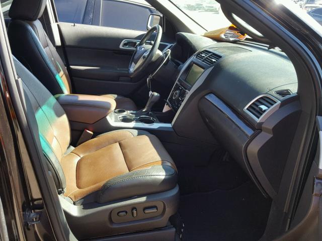 1FM5K7F80EGB90348 - 2014 FORD EXPLORER L BROWN photo 5