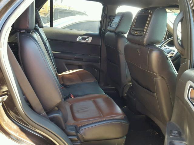 1FM5K7F80EGB90348 - 2014 FORD EXPLORER L BROWN photo 6