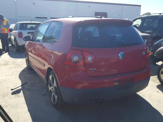 WVWEV71K56W099260 - 2006 VOLKSWAGEN NEW GTI RED photo 3