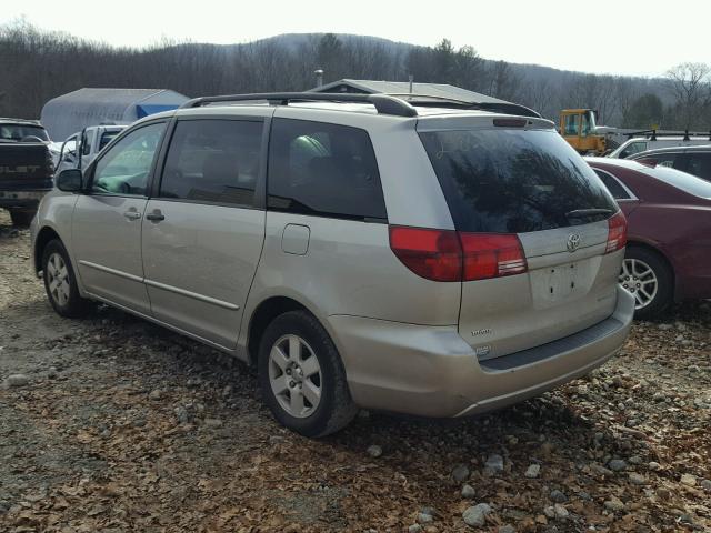 5TDZA23C14S131477 - 2004 TOYOTA SIENNA CE SILVER photo 3