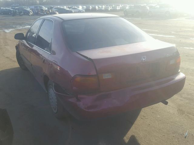 JHMEH9598SS007942 - 1995 HONDA CIVIC EX 红色 照片 3