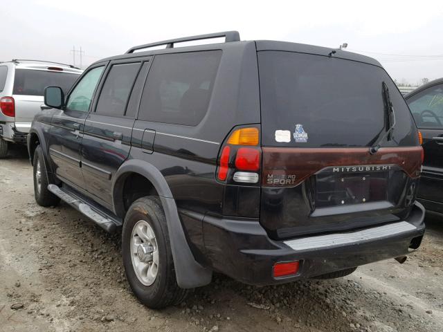 JA4LS21H42J066887 - 2002 MITSUBISHI MONTERO SP BLACK photo 3