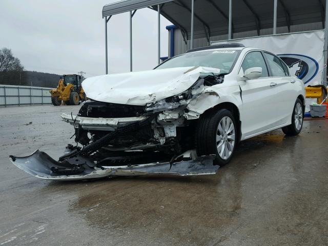 1HGCR3F89EA011874 - 2014 HONDA ACCORD EXL WHITE photo 2