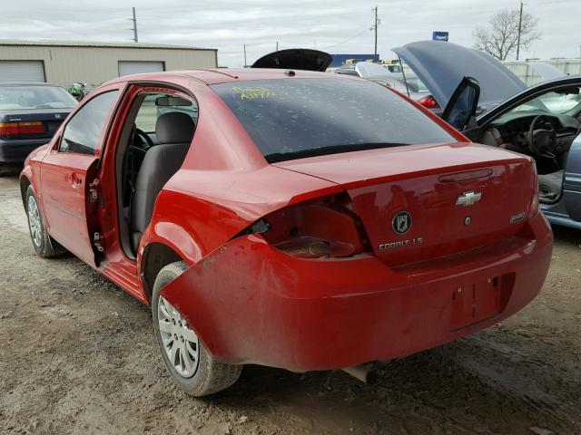 1G1AK58F187272489 - 2008 CHEVROLET COBALT LS RED photo 3