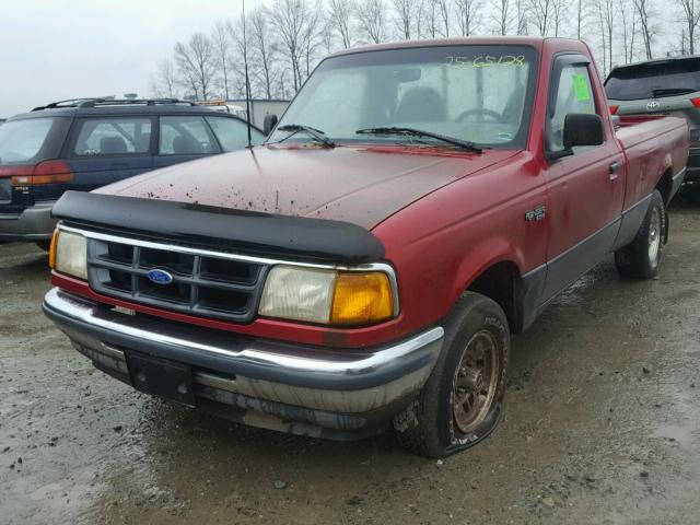 1FTCR10U0PPB36514 - 1993 FORD RANGER MAROON photo 2