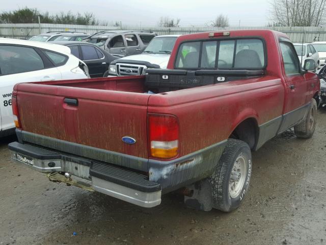 1FTCR10U0PPB36514 - 1993 FORD RANGER MAROON photo 4