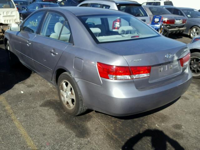 5NPEU46C06H145599 - 2006 HYUNDAI SONATA GLS GRAY photo 3