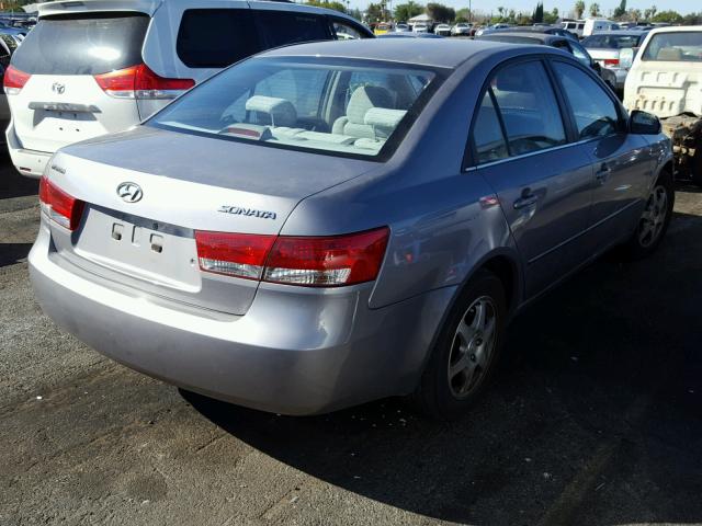 5NPEU46C06H145599 - 2006 HYUNDAI SONATA GLS GRAY photo 4