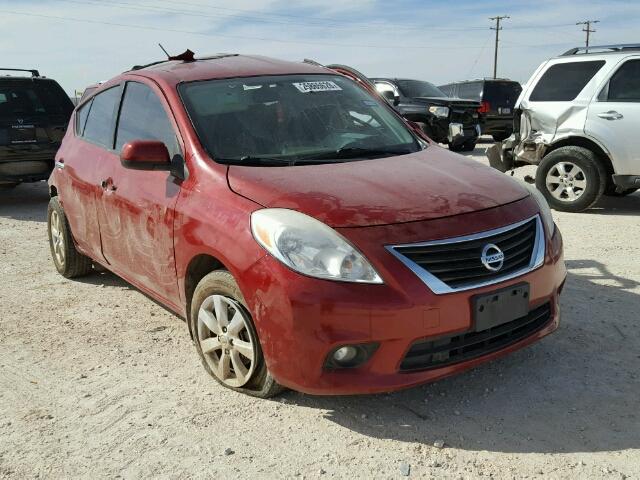 3N1CN7AP2DL868483 - 2013 NISSAN VERSA S RED photo 1