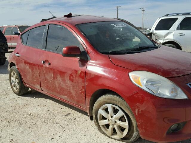 3N1CN7AP2DL868483 - 2013 NISSAN VERSA S RED photo 10