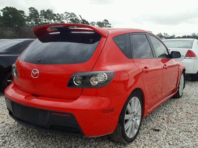 JM1BK34M881104016 - 2008 MAZDA SPEED 3 RED photo 4