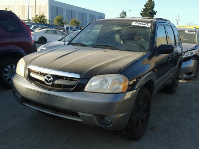 4F2YU08181KM55334 - 2001 MAZDA TRIBUTE LX BLACK photo 2