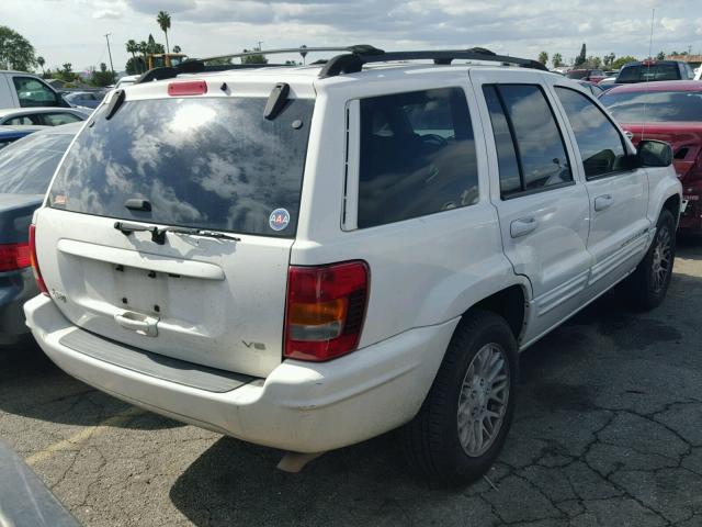 1J8GX58N84C214187 - 2004 JEEP GRAND CHER WHITE photo 4