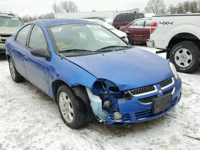 1B3ES56C55D237695 - 2005 DODGE NEON SXT BLUE photo 1