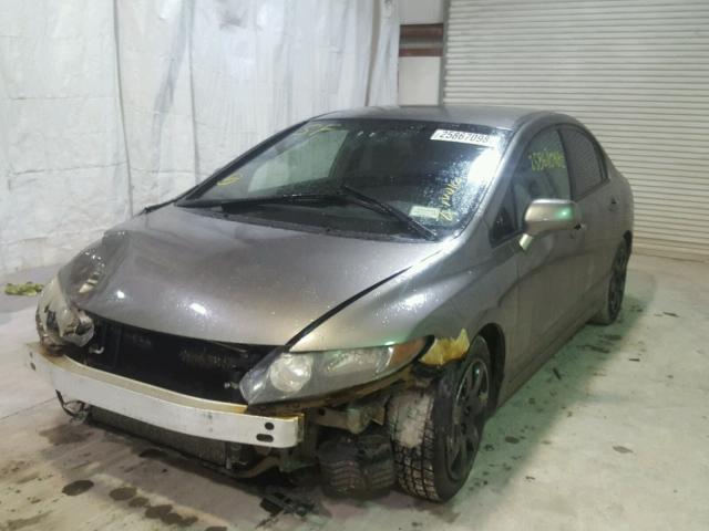 2HGFA16506H513304 - 2006 HONDA CIVIC LX GRAY photo 2