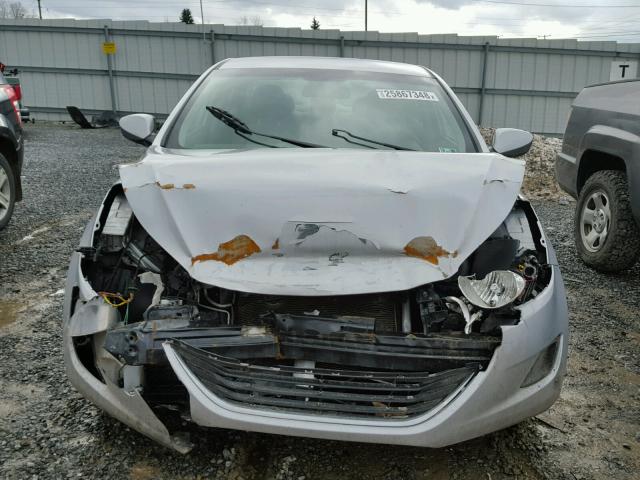 5NPDH4AE3DH184421 - 2013 HYUNDAI ELANTRA GL SILVER photo 9