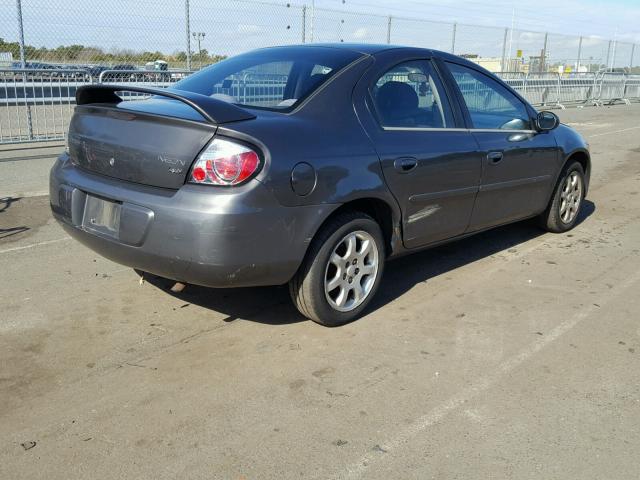 1B3ES56C33D192754 - 2003 DODGE NEON SXT GRAY photo 4