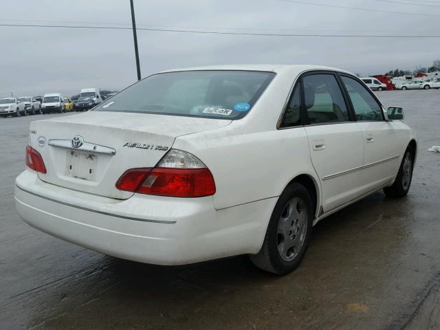 4T1BF28B13U282229 - 2003 TOYOTA AVALON XL WHITE photo 4