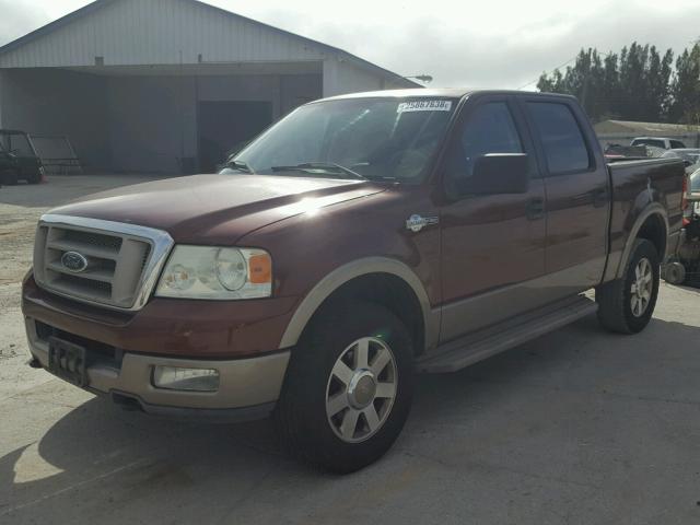 1FTPW14595KC17180 - 2005 FORD F150 SUPER MAROON photo 2