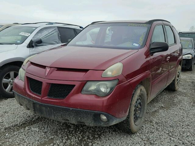 3G7DA03E95S503417 - 2005 PONTIAC AZTEK RED photo 2