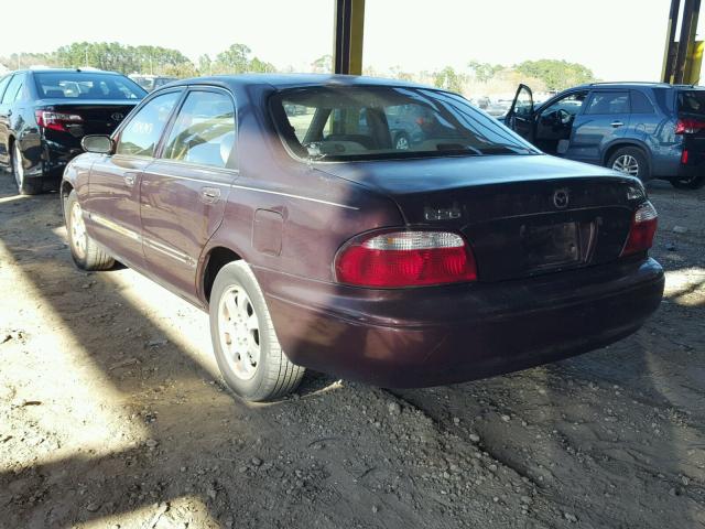 1YVGF22C125296601 - 2002 MAZDA 626 LX MAROON photo 3