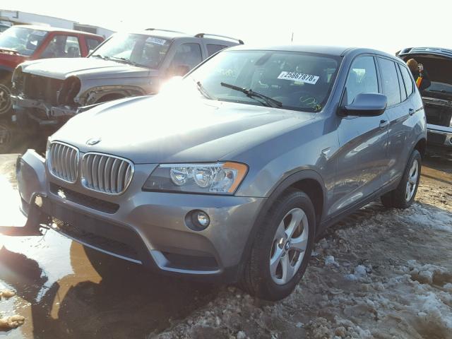 5UXWX5C5XCL722880 - 2012 BMW X3 XDRIVE2 GRAY photo 2