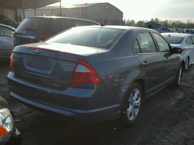 3FAHP0HA8CR426573 - 2012 FORD FUSION SE BLUE photo 4