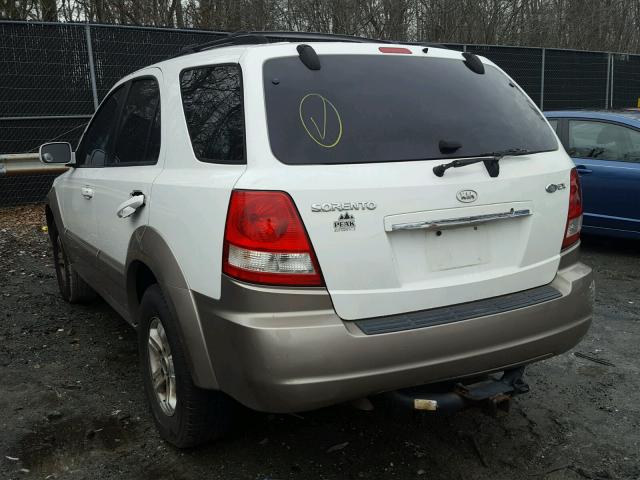 KNDJC733655488570 - 2005 KIA SORENTO EX WHITE photo 3