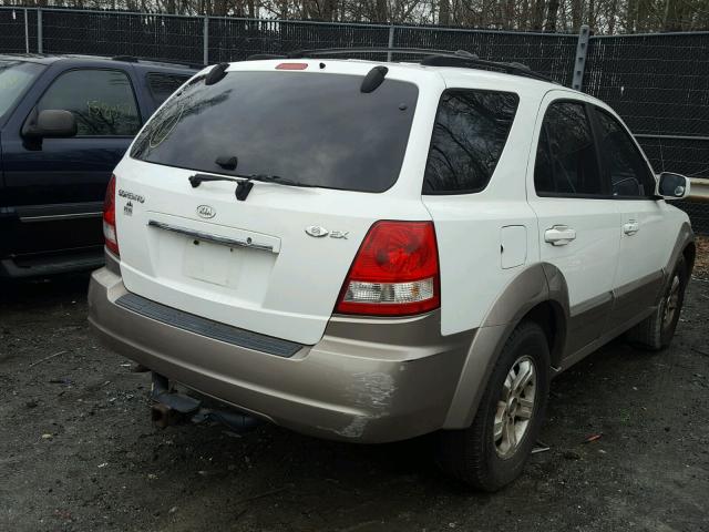 KNDJC733655488570 - 2005 KIA SORENTO EX WHITE photo 4