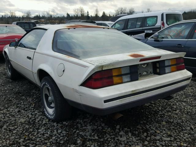 1G1FP21S8HN115356 - 1987 CHEVROLET CAMARO WHITE photo 3