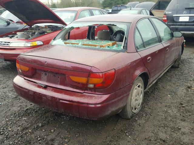 1G8ZK52761Z259768 - 2001 SATURN SL2 MAROON photo 4