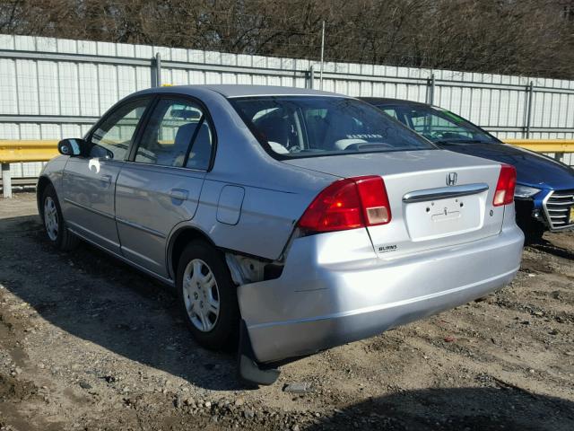 2HGES16542H528245 - 2002 HONDA CIVIC LX SILVER photo 3