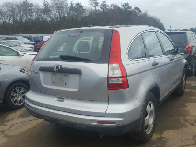 5J6RE3H33AL005888 - 2010 HONDA CR-V LX SILVER photo 4