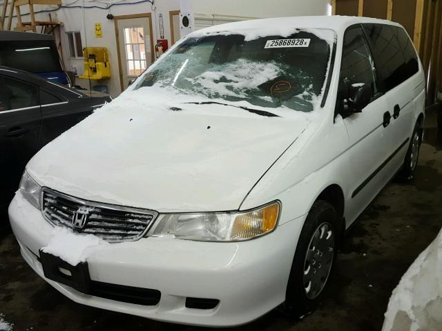 2HKRL18521H586757 - 2001 HONDA ODYSSEY LX WHITE photo 2