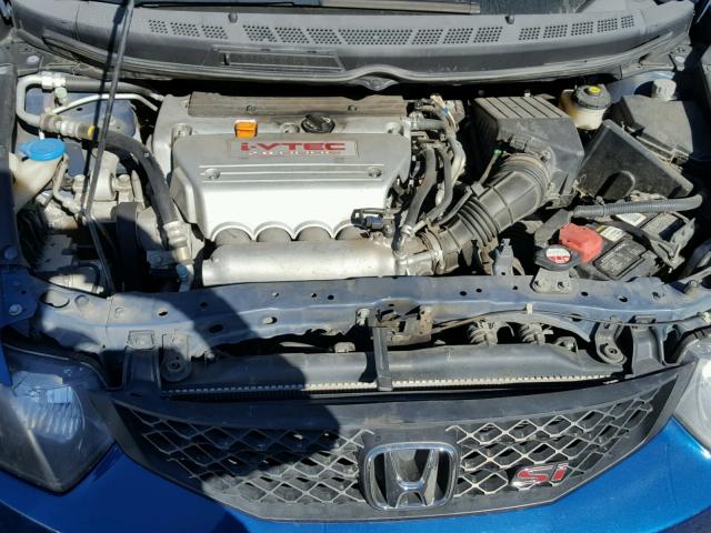 2HGFG21599H703635 - 2009 HONDA CIVIC SI BLUE photo 7