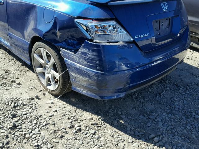 2HGFG21599H703635 - 2009 HONDA CIVIC SI BLUE photo 9