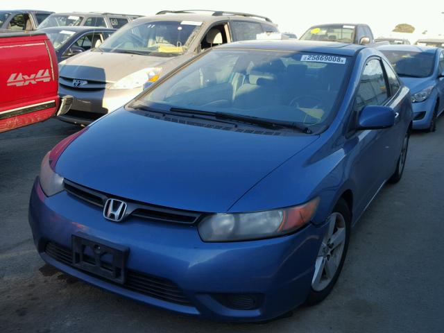 2HGFG12816H576698 - 2006 HONDA CIVIC EX BLUE photo 2