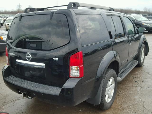 5N1AR18B38C626279 - 2008 NISSAN PATHFINDER BLACK photo 4