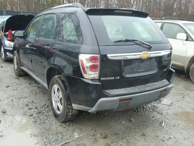 2CNDL23F166075063 - 2006 CHEVROLET EQUINOX LS BLACK photo 3