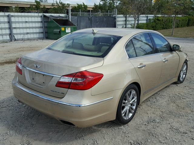 KMHGC4DF6CU155835 - 2012 HYUNDAI GENESIS 4. BEIGE photo 4