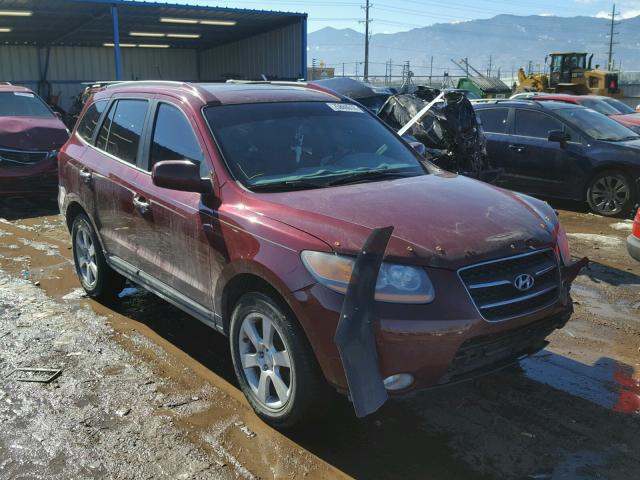 5NMSH73E68H145153 - 2008 HYUNDAI SANTA FE S BURGUNDY photo 1