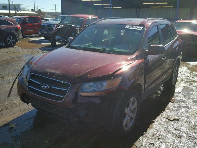 5NMSH73E68H145153 - 2008 HYUNDAI SANTA FE S BURGUNDY photo 2