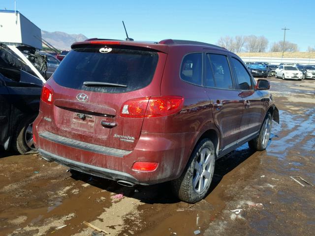 5NMSH73E68H145153 - 2008 HYUNDAI SANTA FE S BURGUNDY photo 4