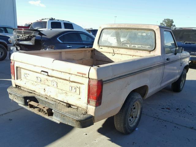 1FTBR10A4HUD35019 - 1987 FORD RANGER CREAM photo 4