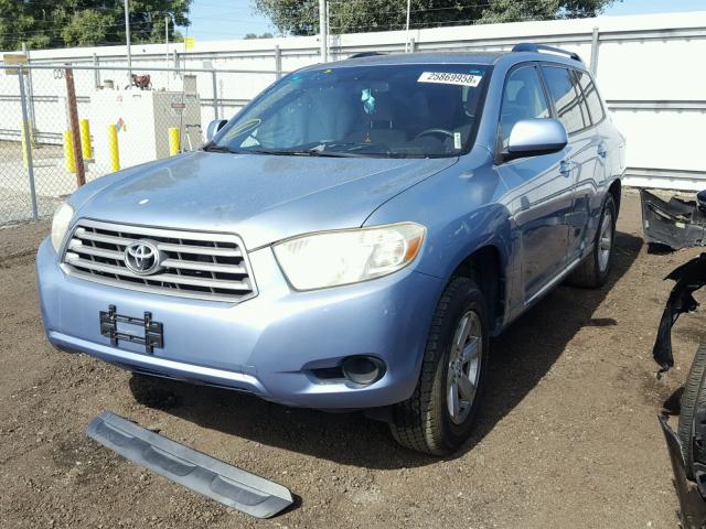 JTEDS41A582064105 - 2008 TOYOTA HIGHLANDER BLUE photo 2