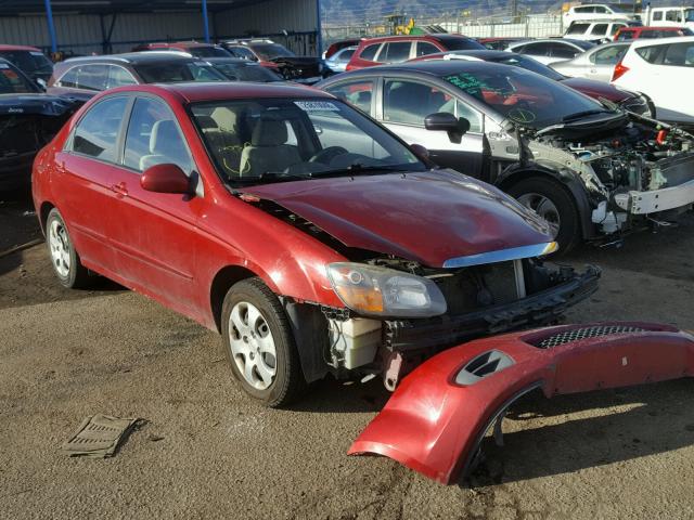 KNAFE221595627917 - 2009 KIA SPECTRA EX RED photo 1