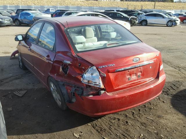 KNAFE221595627917 - 2009 KIA SPECTRA EX RED photo 3