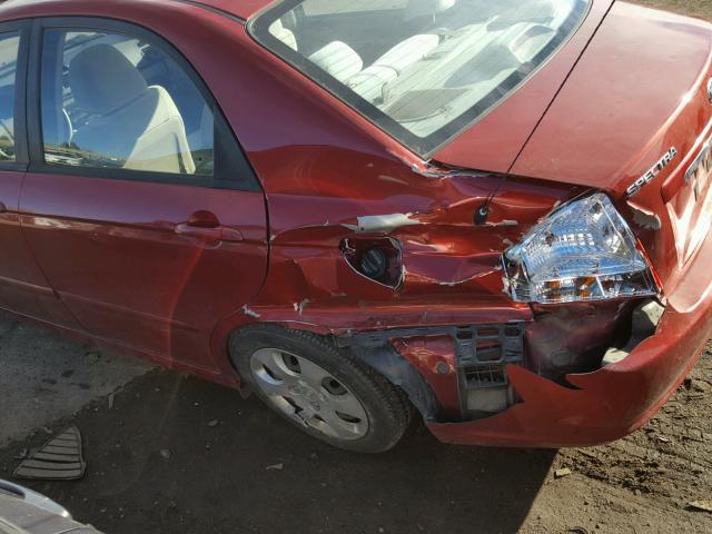 KNAFE221595627917 - 2009 KIA SPECTRA EX RED photo 9